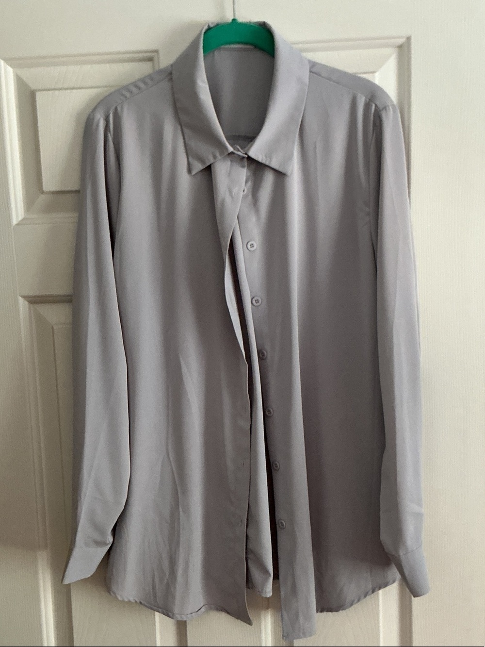 Amazon Light Gray Long-Sleeve Button-Down Shirt